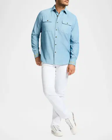 Robert Graham Men's Embroidered Corduroy Shirt Jacket | Thumbnail 2 Robert Graham Men's Embroidered Corduroy Shirt Jacket | Thumbnail 2