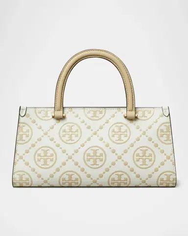 Tory Burch Small T Monogram East-West Leather Tote Bag | Thumbnail 3 Tory Burch Small T Monogram East-West Leather Tote Bag | Thumbnail 3