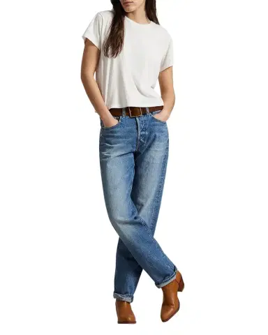 Polo Ralph Lauren High-Rise Relaxed Straight Jeans | Thumbnail 1 Polo Ralph Lauren High-Rise Relaxed Straight Jeans | Thumbnail 1