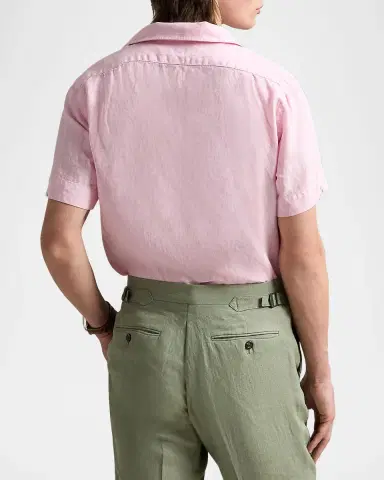 Polo Ralph Lauren Men's Slub Linen Camp Shirt | Thumbnail 3 Polo Ralph Lauren Men's Slub Linen Camp Shirt | Thumbnail 3
