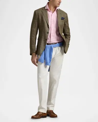 Polo Ralph Lauren Men's Classic-Fit Linen Casual Button-Down Shirt | Thumbnail 2 Polo Ralph Lauren Men's Classic-Fit Linen Casual Button-Down Shirt | Thumbnail 2