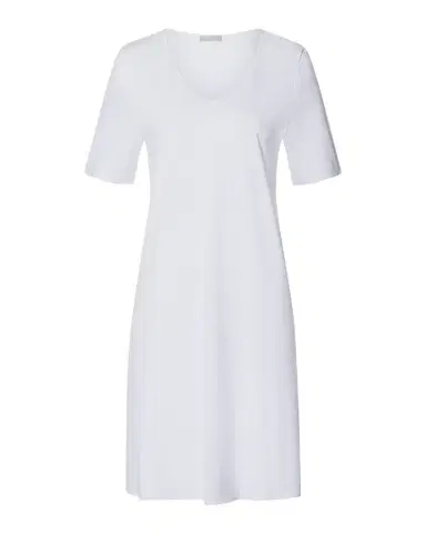 Hanro Silk-Trim Mercerized Cotton Nightgown | Thumbnail 1 Hanro Silk-Trim Mercerized Cotton Nightgown | Thumbnail 1