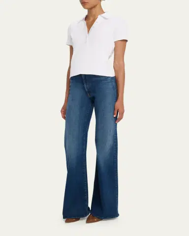 Veronica Beard Kearney Short-Sleeve Polo Tee | Thumbnail 2 Veronica Beard Kearney Short-Sleeve Polo Tee | Thumbnail 2