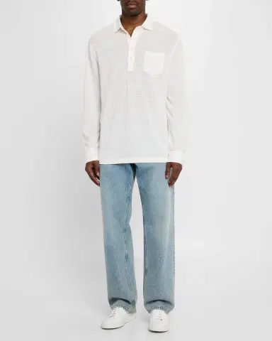 Polo Ralph Lauren Men's Linen Mesh Polo Shirt | Thumbnail 2 Polo Ralph Lauren Men's Linen Mesh Polo Shirt | Thumbnail 2