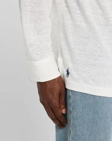 Polo Ralph Lauren Men's Linen Mesh Polo Shirt | Thumbnail 5 Polo Ralph Lauren Men's Linen Mesh Polo Shirt | Thumbnail 5