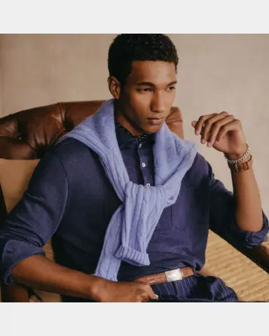 Polo Ralph Lauren Men's Linen Mesh Polo Shirt | Thumbnail 8 Polo Ralph Lauren Men's Linen Mesh Polo Shirt | Thumbnail 8