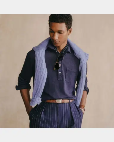 Polo Ralph Lauren Men's Linen Mesh Polo Shirt | Thumbnail 8 Polo Ralph Lauren Men's Linen Mesh Polo Shirt | Thumbnail 8