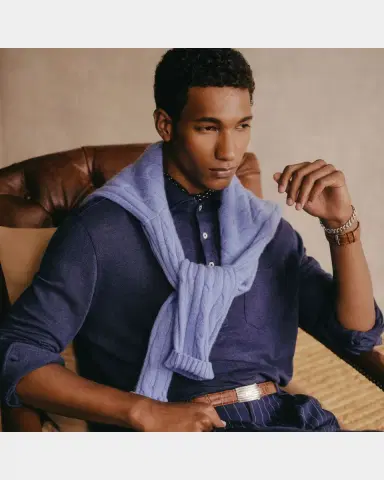 Polo Ralph Lauren Men's Linen Mesh Polo Shirt | Thumbnail 9 Polo Ralph Lauren Men's Linen Mesh Polo Shirt | Thumbnail 9