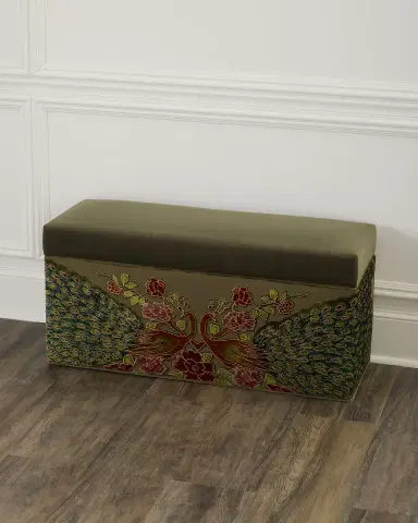 Haute House Peacock Refined Simplicity Storage Bench | Thumbnail 1 Haute House Peacock Refined Simplicity Storage Bench | Thumbnail 1