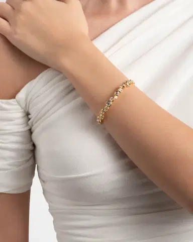 Alexis Bittar Asterales Gold CZ Skinny Cuff | Thumbnail 2 Alexis Bittar Asterales Gold CZ Skinny Cuff | Thumbnail 2