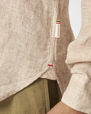 Orlebar Brown Men 's Giles Long-Sleeve Linen Sport Shirt | Thumbnail 3 Orlebar Brown Men 's Giles Long-Sleeve Linen Sport Shirt | Thumbnail 3