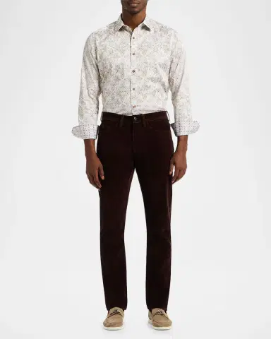 Robert Graham Men's Celestial Velvety Slim Five-Pocket Pants | Thumbnail 2 Robert Graham Men's Celestial Velvety Slim Five-Pocket Pants | Thumbnail 2
