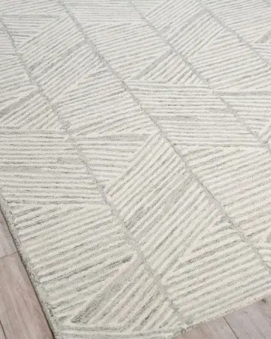 Exquisite Rugs Kascata Hand-Tufted Silver/Ivory Rug | Thumbnail 2 Exquisite Rugs Kascata Hand-Tufted Silver/Ivory Rug | Thumbnail 2