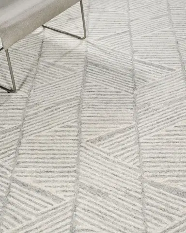 Exquisite Rugs Kascata Hand-Tufted Silver/Ivory Rug | Thumbnail 7 Exquisite Rugs Kascata Hand-Tufted Silver/Ivory Rug | Thumbnail 7
