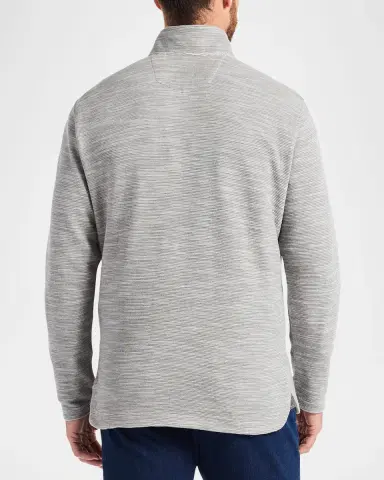 Robert Graham Men's Heathered Knit Quarter-Zip Sweater | Thumbnail 3 Robert Graham Men's Heathered Knit Quarter-Zip Sweater | Thumbnail 3