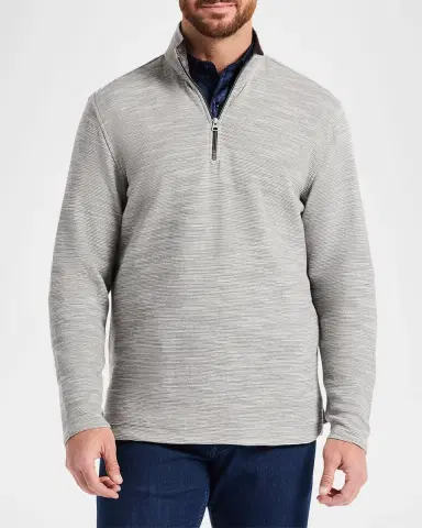 Robert Graham Men's Heathered Knit Quarter-Zip Sweater | Thumbnail 4 Robert Graham Men's Heathered Knit Quarter-Zip Sweater | Thumbnail 4