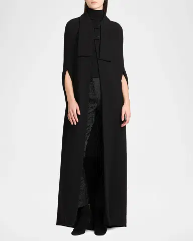 Dolce & Gabbana Lana Wool-Blend Crepe Long Coat | Thumbnail 2 Dolce & Gabbana Lana Wool-Blend Crepe Long Coat | Thumbnail 2