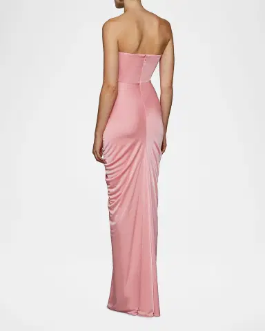 Et Ochs Selena Strapless Draped Glossy Jersey Gown | Thumbnail 11 Et Ochs Selena Strapless Draped Glossy Jersey Gown | Thumbnail 11