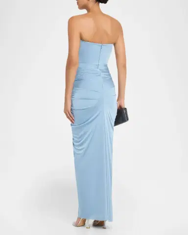 Et Ochs Selena Strapless Draped Glossy Jersey Gown | Thumbnail 10 Et Ochs Selena Strapless Draped Glossy Jersey Gown | Thumbnail 10