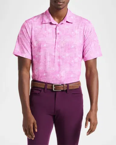 Robert Graham Men 's Norlen Geometric Stretch Knit Polo Shirt | Thumbnail 3 Robert Graham Men 's Norlen Geometric Stretch Knit Polo Shirt | Thumbnail 3