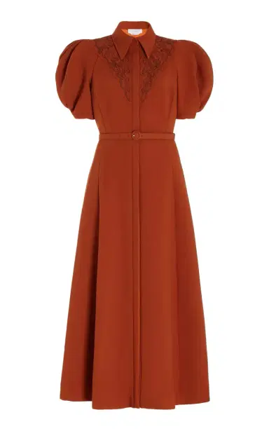 Gabriela Hearst Billy Dress in Red Clay Double-Face Wool Crepe | Thumbnail 1 Gabriela Hearst Billy Dress in Red Clay Double-Face Wool Crepe | Thumbnail 1