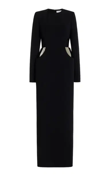 GABRIELA HEARST Lotta Dress in Black Silk Wool Cady | Thumbnail 1 GABRIELA HEARST Lotta Dress in Black Silk Wool Cady | Thumbnail 1