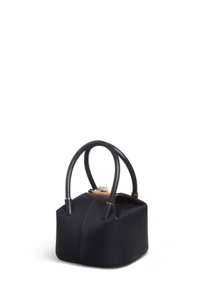 Gabriela Hearst Mini Baez Bag in Navy Nappa Leather | Thumbnail 1 Gabriela Hearst Mini Baez Bag in Navy Nappa Leather | Thumbnail 1