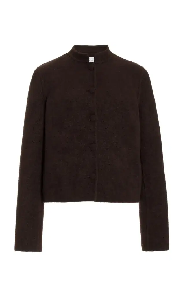 Larrington Jacket in Chocolate Double-Face Recycled Cashmere Felt Larrington Jacket in Chocolate Double-Face Recycled Cashmere Felt