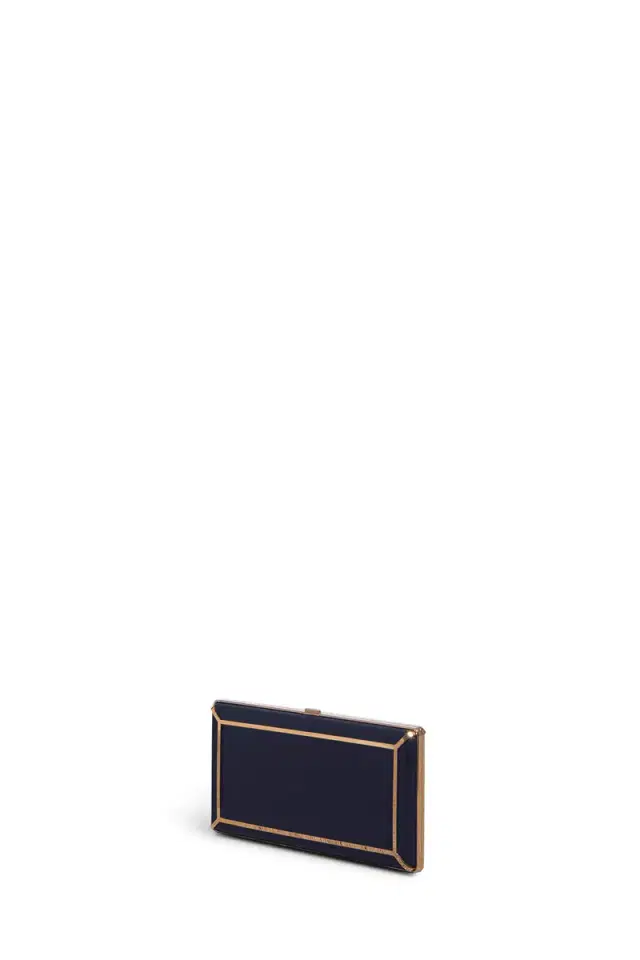 Callas Clutch in Navy Nappa Leather Callas Clutch in Navy Nappa Leather