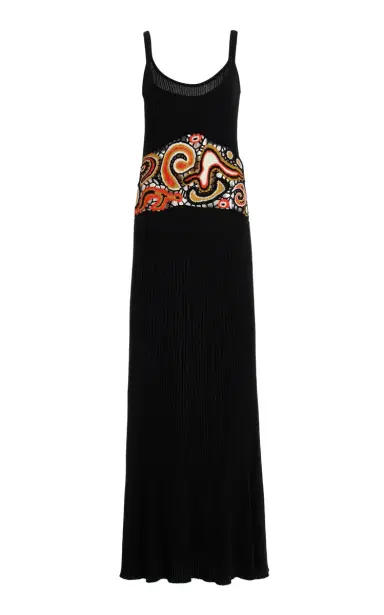 Gabriela Hearst Mila Lace Knit Dress in Black Multi Cashmere Silk | Thumbnail 1 Gabriela Hearst Mila Lace Knit Dress in Black Multi Cashmere Silk | Thumbnail 1