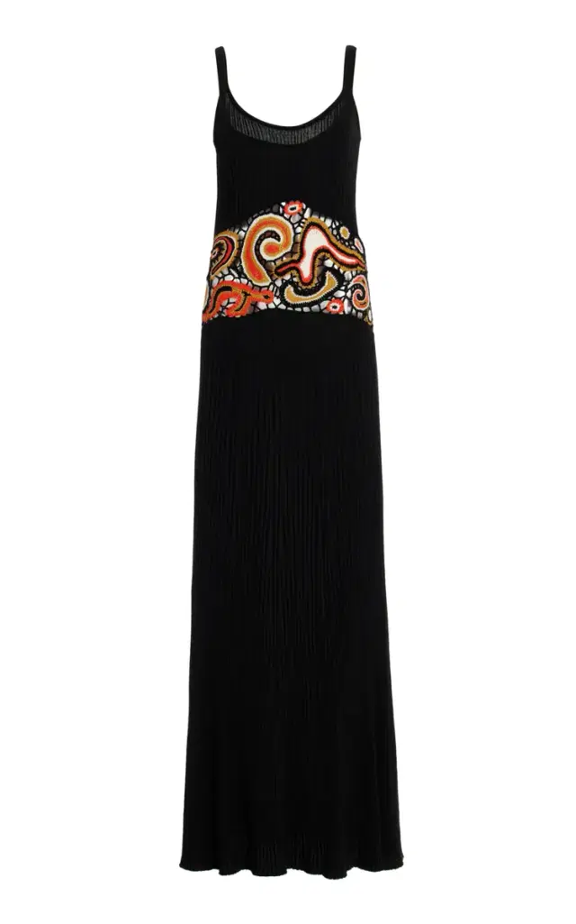 Mila Lace Knit Dress in Black Multi Cashmere Silk Mila Lace Knit Dress in Black Multi Cashmere Silk