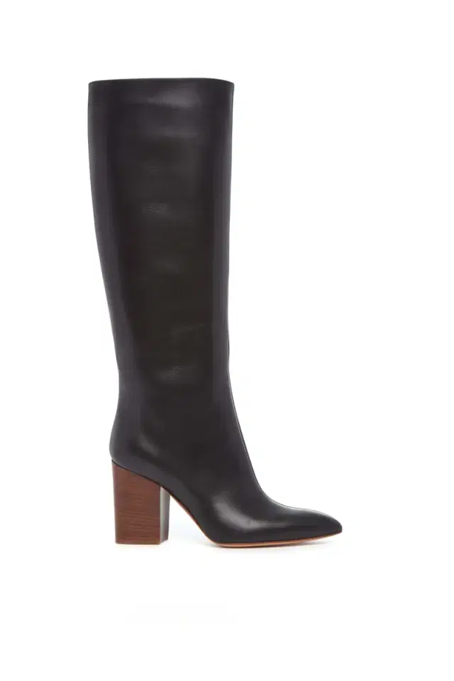 Sascha Knee High Boot in Black Leather Sascha Knee High Boot in Black Leather