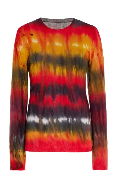 Gabriela Hearst Miller Knit Sweater in Fire Tie Dye Cashmere | Thumbnail 1 Gabriela Hearst Miller Knit Sweater in Fire Tie Dye Cashmere | Thumbnail 1
