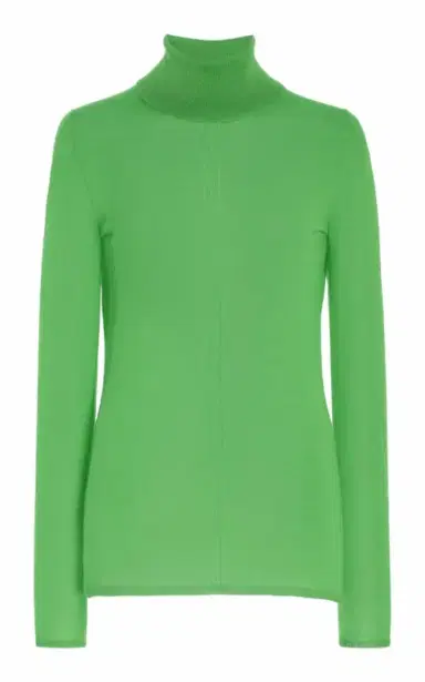 Gabriela Hearst Steinem Knit Turtleneck in Fluorescent Green Cashmere Silk | Thumbnail 1 Gabriela Hearst Steinem Knit Turtleneck in Fluorescent Green Cashmere Silk | Thumbnail 1