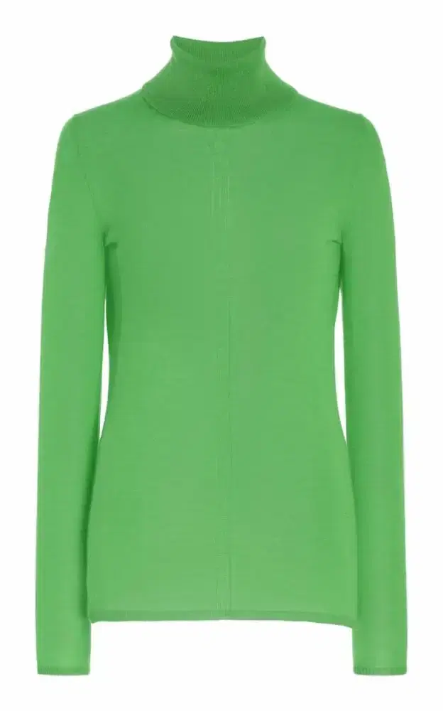Steinem Knit Turtleneck in Fluorescent Green Cashmere Silk Steinem Knit Turtleneck in Fluorescent Green Cashmere Silk