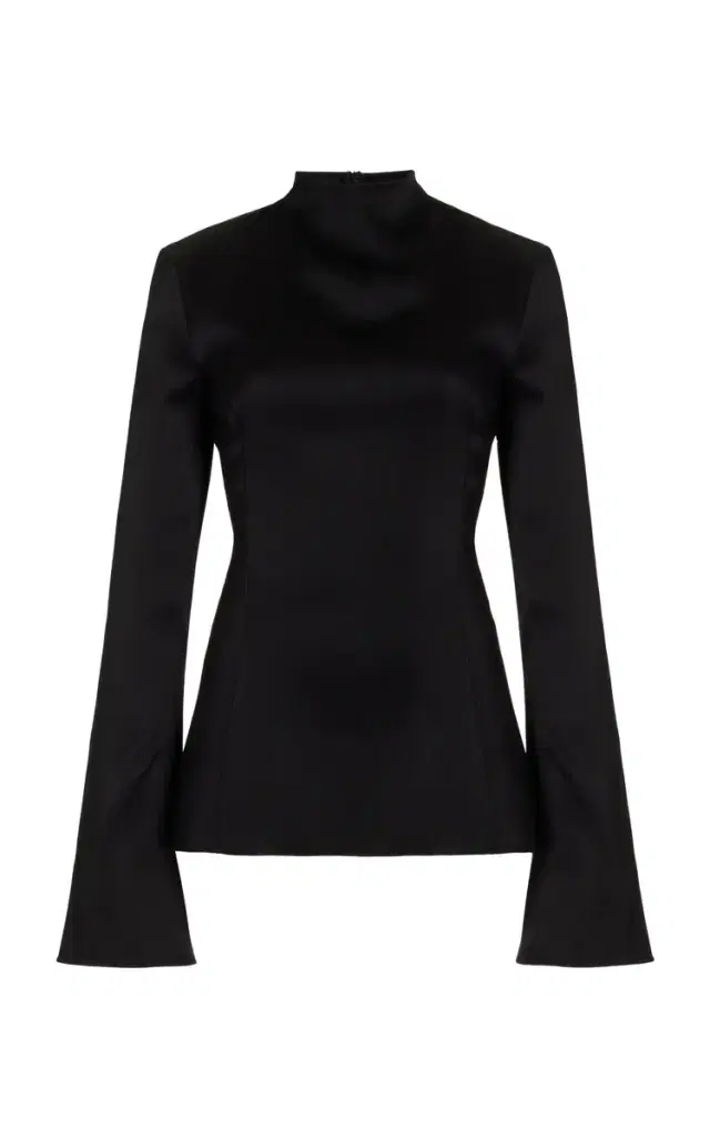 Delwyn Top in Black Silk Satin Delwyn Top in Black Silk Satin