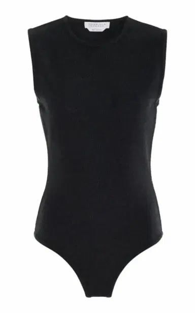 Gabriela Hearst Nora Knit Bodysuit in Charcoal Merino Wool | Thumbnail 1 Gabriela Hearst Nora Knit Bodysuit in Charcoal Merino Wool | Thumbnail 1