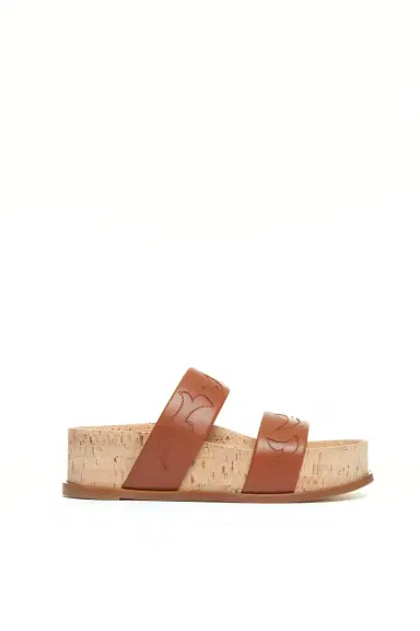 Gabriela Hearst Flame Striker Sandal in Cognac Leather | Thumbnail 1 Gabriela Hearst Flame Striker Sandal in Cognac Leather | Thumbnail 1