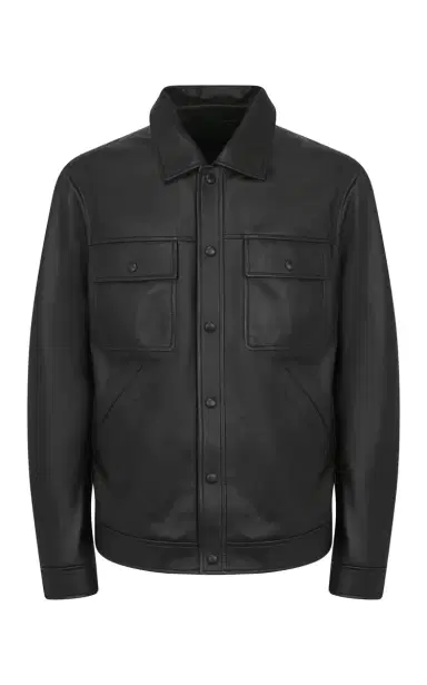 Gabriela Hearst Levy Jacket in Black Nappa Leather | Thumbnail 1 Gabriela Hearst Levy Jacket in Black Nappa Leather | Thumbnail 1