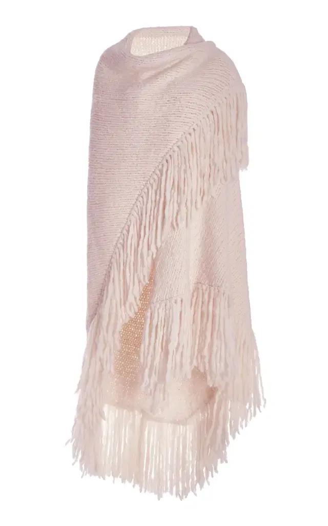 Lauren Knit Wrap in Rose Quartz Welfat Cashmere Lauren Knit Wrap in Rose Quartz Welfat Cashmere