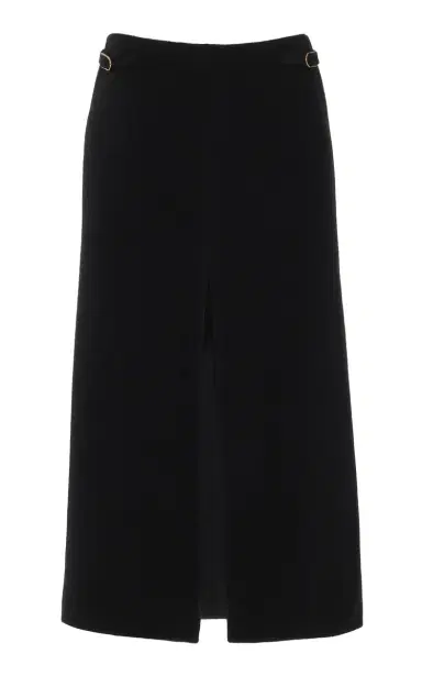 GABRIELA HEARST Morelos Skirt in Black Double-Face Recycled Cashmere | Thumbnail 1 GABRIELA HEARST Morelos Skirt in Black Double-Face Recycled Cashmere | Thumbnail 1