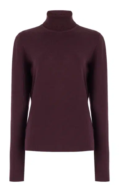 GABRIELA HEARST May Knit Turtleneck in Deep Bordeaux Merino Wool Cashmere | Thumbnail 1 GABRIELA HEARST May Knit Turtleneck in Deep Bordeaux Merino Wool Cashmere | Thumbnail 1