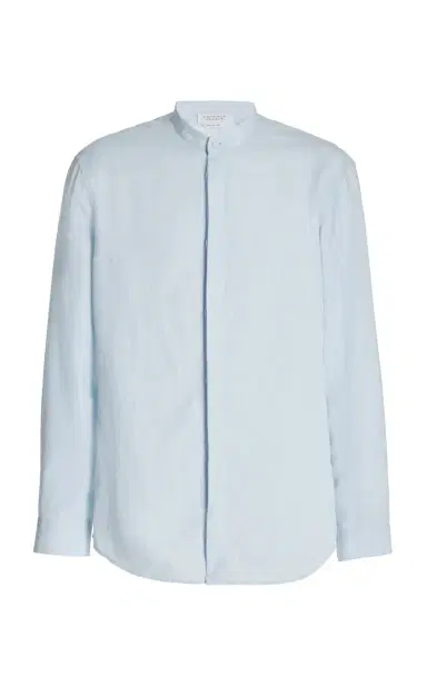 Gabriela Hearst Ollie Shirt in Light Blue Linen | Thumbnail 1 Gabriela Hearst Ollie Shirt in Light Blue Linen | Thumbnail 1