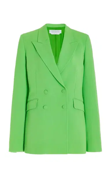 Gabriela Hearst Stephanie Blazer in Fluorescent Green Virgin Wool Crepe | Thumbnail 1 Gabriela Hearst Stephanie Blazer in Fluorescent Green Virgin Wool Crepe | Thumbnail 1
