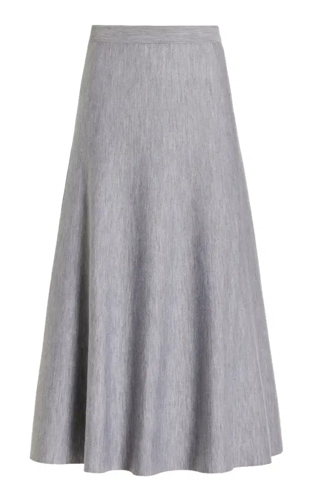 Freddie Knit Skirt in Heather Grey Merino Wool Cashmere Freddie Knit Skirt in Heather Grey Merino Wool Cashmere