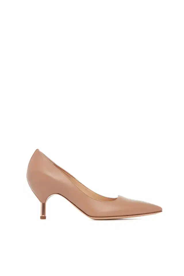 Sofia Low Heel Pump in Dark Camel Leather Sofia Low Heel Pump in Dark Camel Leather