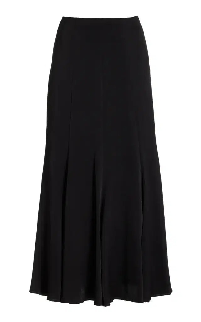 Ricky Skirt in Black Silk Satin Ricky Skirt in Black Silk Satin