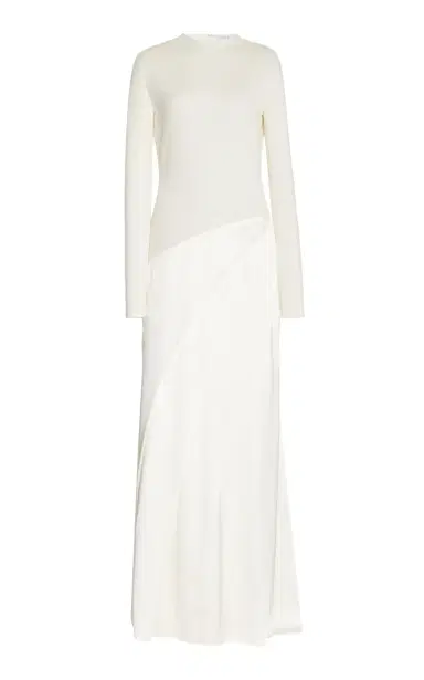 GABRIELA HEARST Ismay Pleated Dress in Silk Satin | Thumbnail 1 GABRIELA HEARST Ismay Pleated Dress in Silk Satin | Thumbnail 1