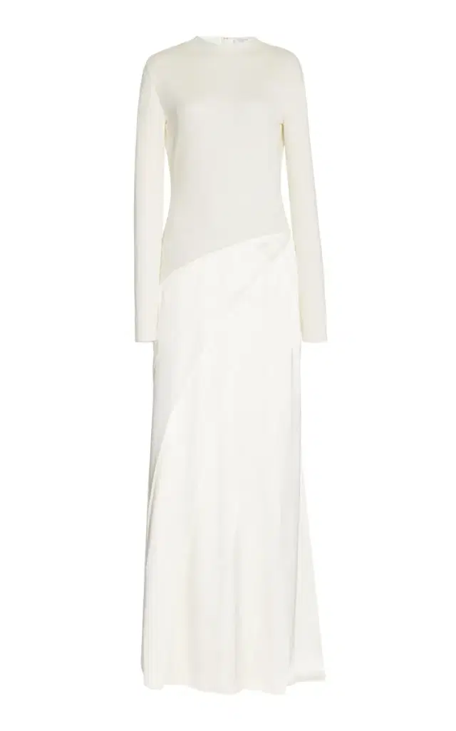 Ismay Pleated Dress in Silk Satin Ismay Pleated Dress in Silk Satin
