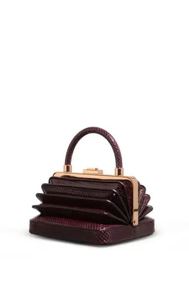 GABRIELA HEARST Diana Bag in Bordeaux Snakeskin | Thumbnail 1 GABRIELA HEARST Diana Bag in Bordeaux Snakeskin | Thumbnail 1